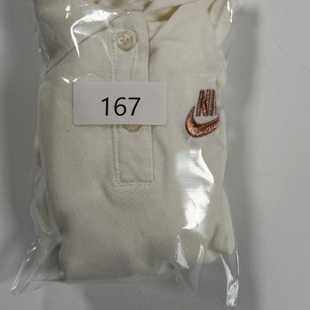 Nike Sportswear Polo Dress Girls 4T Ruffle Hem Cotton Blend Sail White Preppy